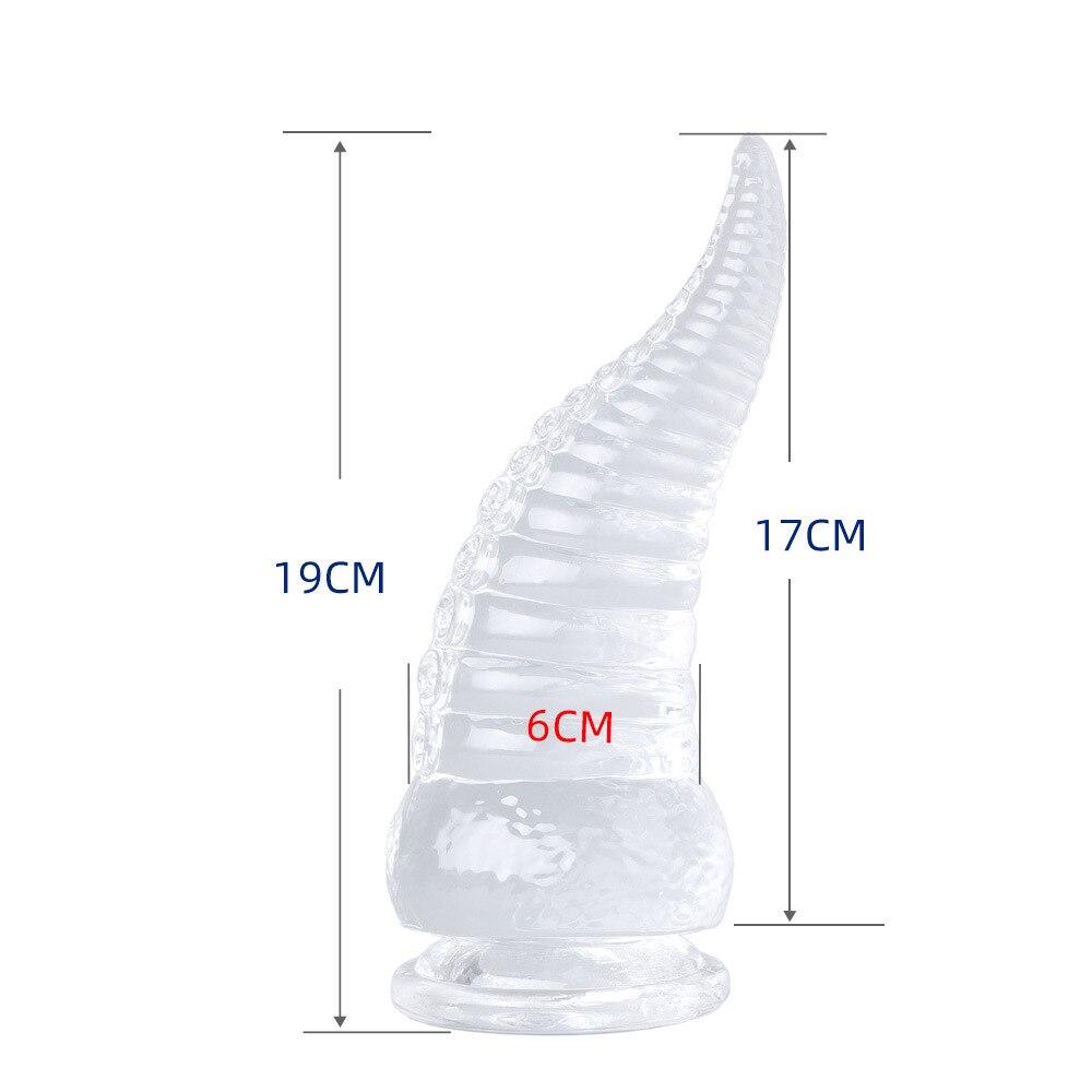 Прозрачный щупальце осьминога с присоской, мягкая секс-игрушка, большой фаллоимитатор, реалистичный пенис, фистинг, ремень на члене, ТПЭ
