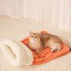 Кошачий мешок для обнимашек Уютный пушистый спальный мешок Теплая кошачья пещера Кровать для питомца Укрытие для щенка Тоннель для котенка Успокаивающая кровать для зимы Для дома Спальня Квартира