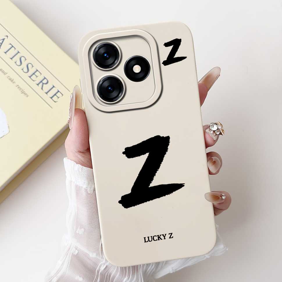 For Realme Note 50 Case RMX3834 Cute A-Z Letters Cover Soft Silicone Casing For Realme Note 50 Note50 Fundas Capa