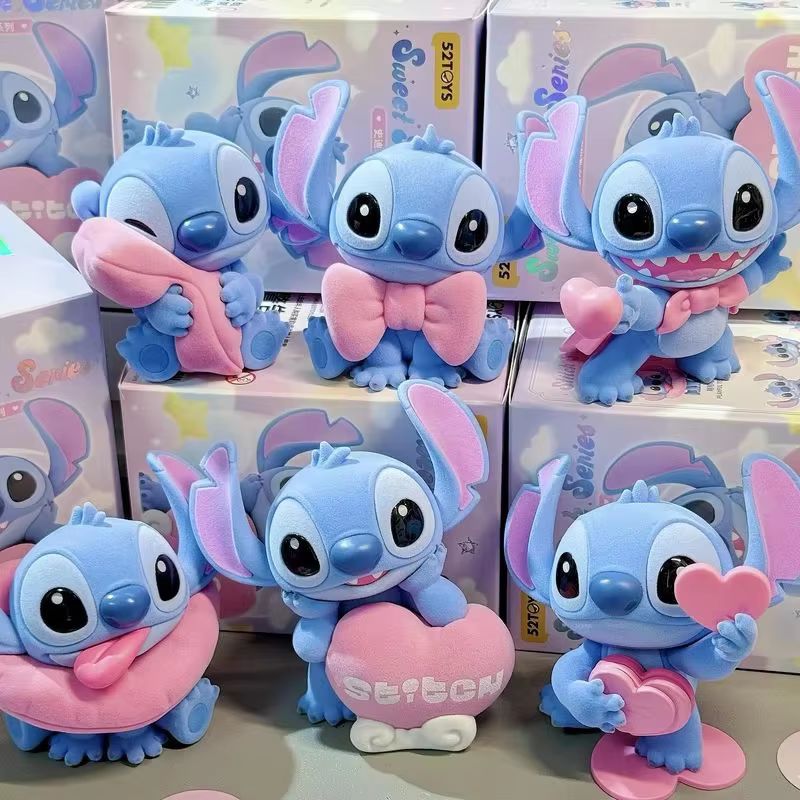 52toys Стич Тепло-розовый Сюрприз Слепой бокс Модный Игрушечная модель Милая Плюшевая игрушка Плюшевое украшение Подарок на День святого Валентина Игрушка Коллекц