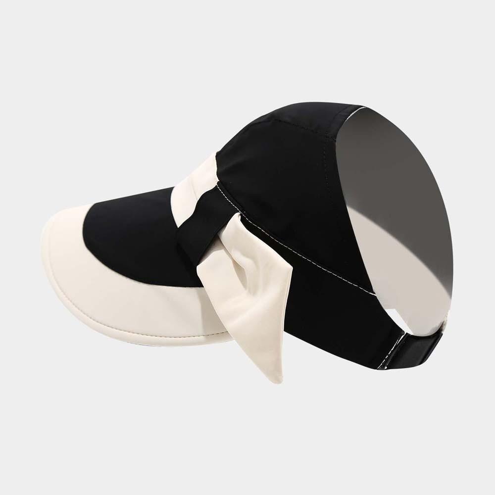 Breathable Wide Brim Sun Cap Polyester Women Sunshade Hat Sunscreen Empty Top Hat Beach