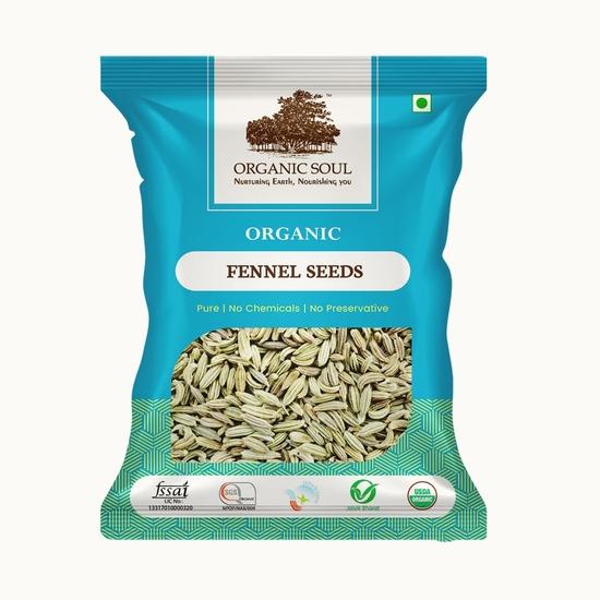Organic Soul Fennel Seeds Whole 200g (Sabut Saunf | Variyali) Small | Edible Sonf | Aniseed Seeds | NPOP Certified I Organic Ceritfied