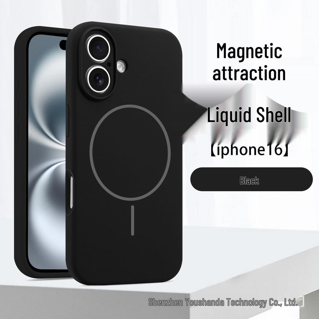 Магнитный чехол из жидкого силикона для iPhone 17 для Apple 16 Pro Max - Полное покрытие, Точная защита объектива