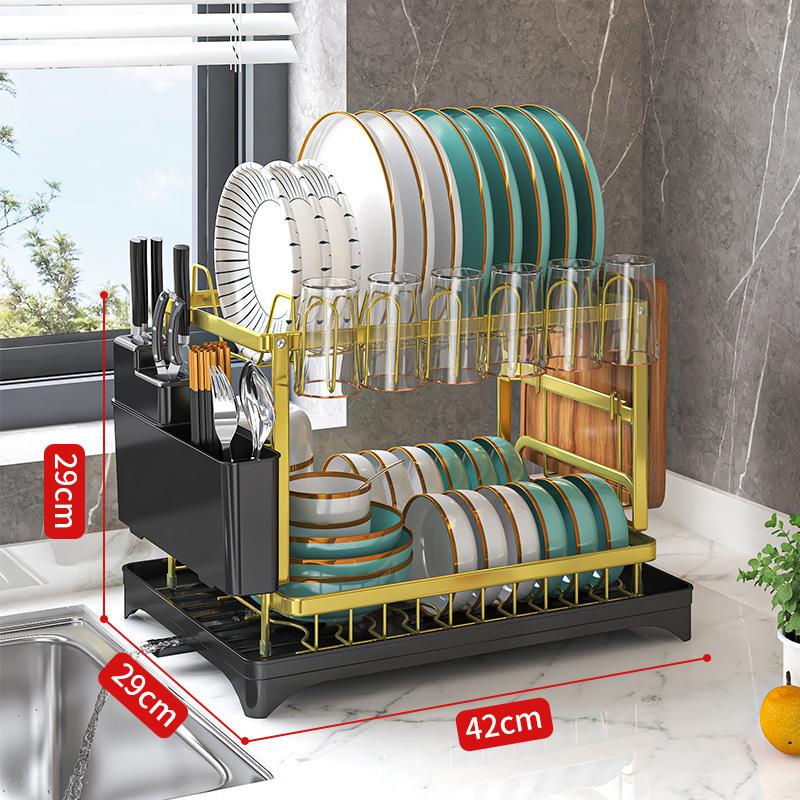 Kitchen Dish Rack Household Chopsticks Knife and Fork Storage Rack Countertop Drying Rack