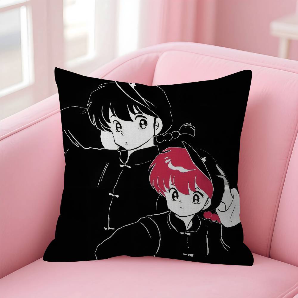 Anime Ranma 2 1 Vintage Cushion Cover Car Throw Pillow Case For Sofa Car Christmas Gift