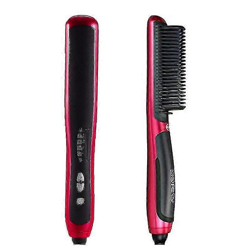 Hair Tools Quick Heating Beard Straightening Mini Men's Hair Brush Electric Comb