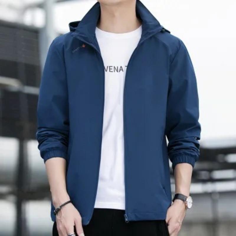 Пальто-тренчкот Soft Shell для активного отдыха, мужская тонкая куртка большого размера на весну и осень, куртка с капюшоном, ветрозащитная спортивная куртка