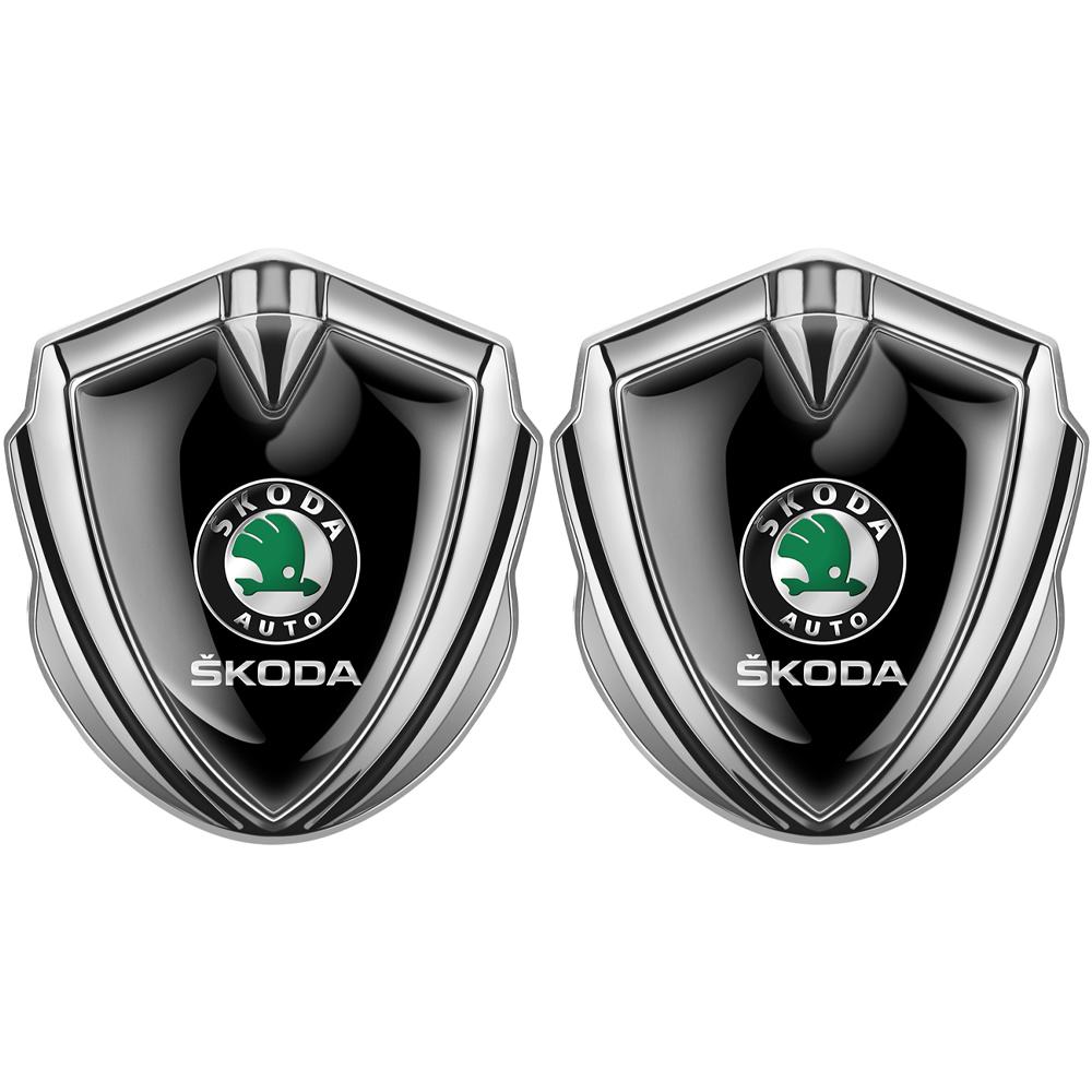 ADT1 Car Styling Metal Shield Emblem Car Fender Side Tail Body Sticker For Skoda Octavia A5 3 2 VRS Vision Kodiaq Favorit Rapid Fabia