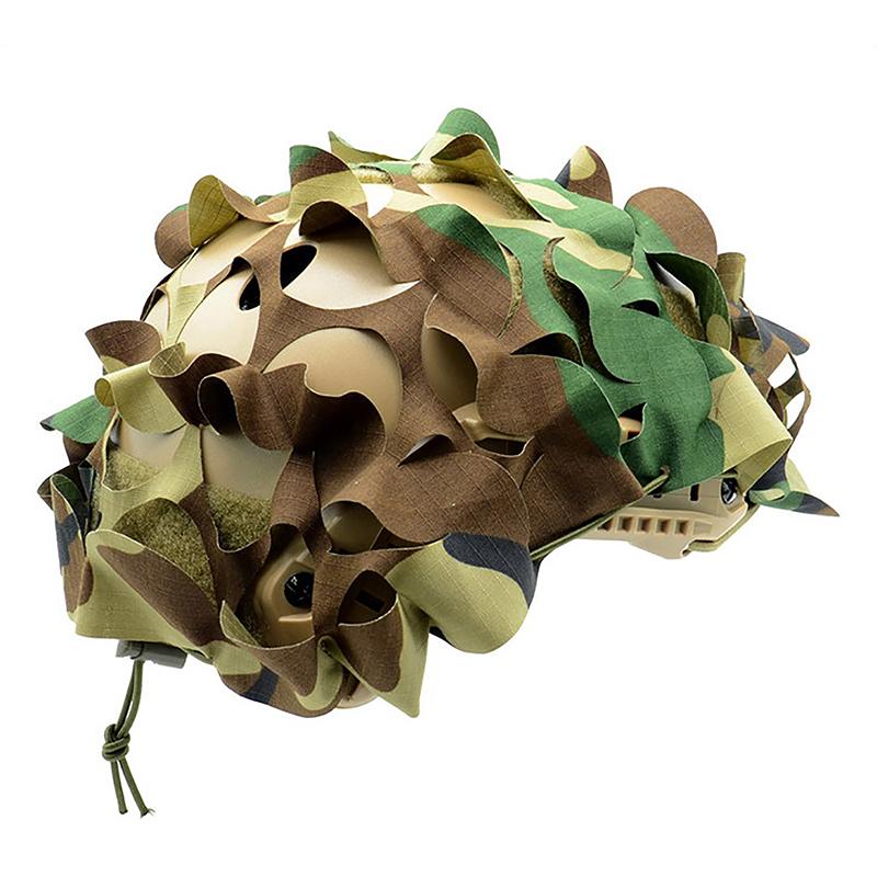 3D Маскировочная Сеть Чехол на Шлем для Airsoft Лазерная Резка Нейлоновый Шнурок Шлем Scrim Cs Военная Игра Пейнтбол Парашютист Охотничьи Аксессуары