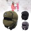 Men Women Trapper Hat Versatile Down Hat with Removable Mask Winter Warm Hat Cap