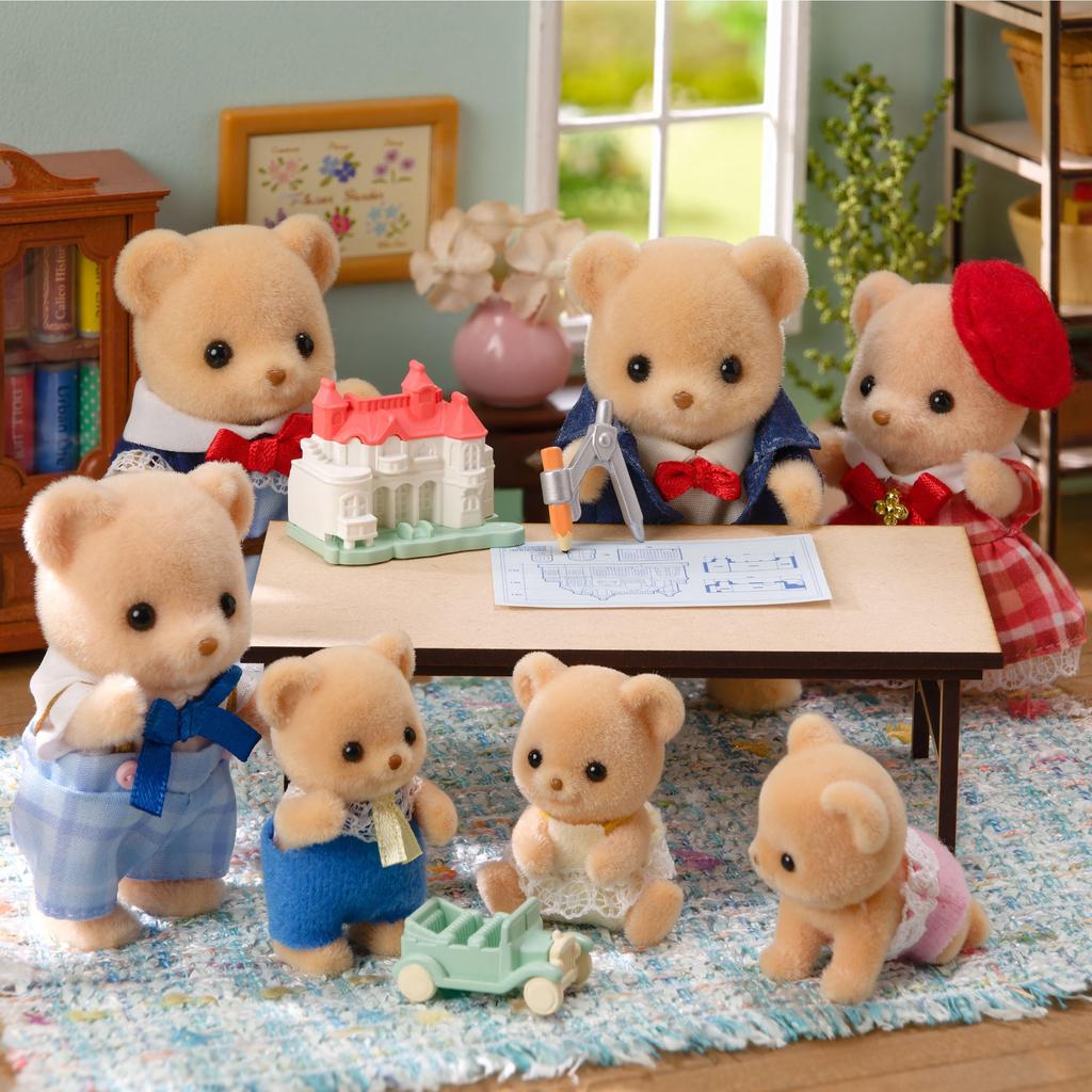 Набор кукол и мебели Sylvanian Families [Братья и сестры Медвежата Бисквитики - Набор для пикника-] FS-60 Марка ST Возраст от 3 лет Игрушка Кукольный домик Sylvanian Families
