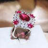 Replica Pigeon Red Stone Ring Wedding Cocktail Party Decorations