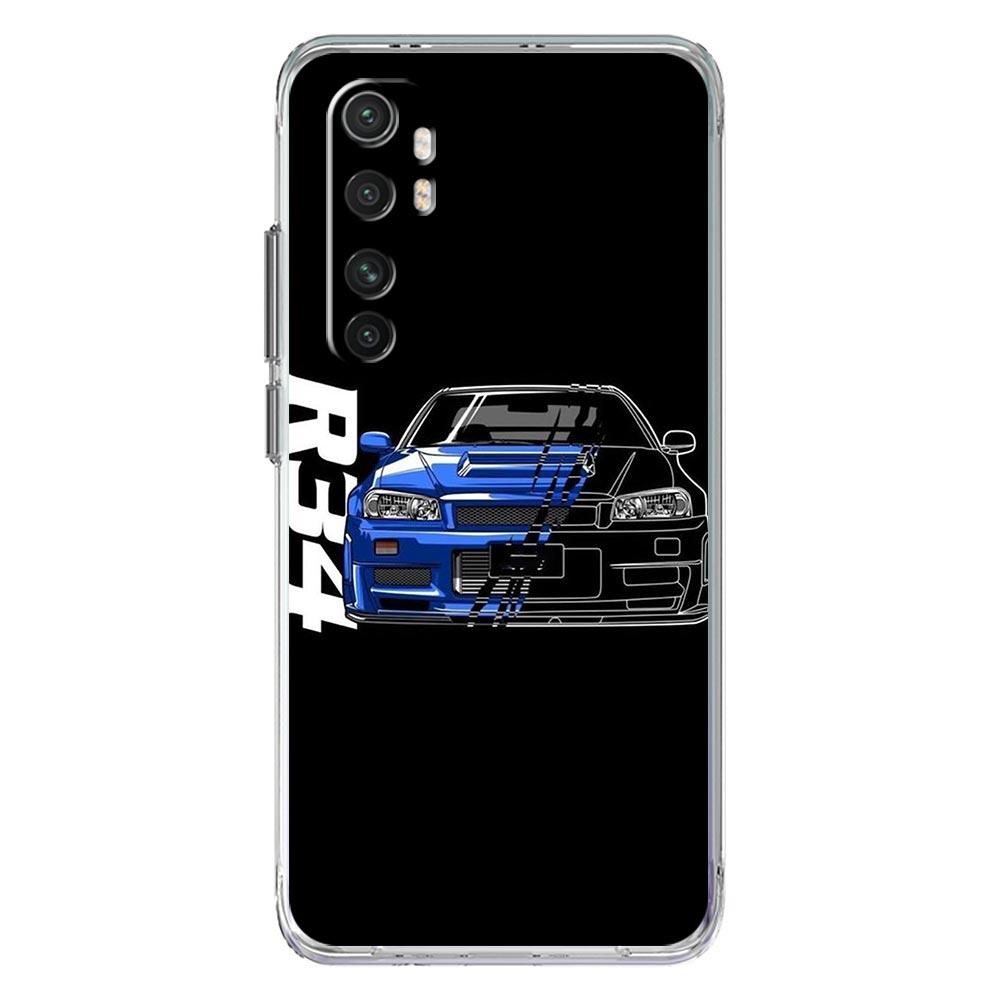 Чехол для телефона для Xiaomi Poco X6 X5 NFC X3 F6 F5 Pro F4 F3 M3 14 13T 12T 12 13 Lite 11 Mi 5G Прозрачный чехол Тип R JDM Civic Спортивный автомобиль