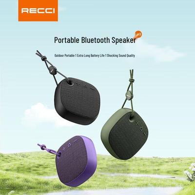 Портативная уличная Bluetooth-колонка Recci RSK-W43, штекер CN (адаптер в комплекте)