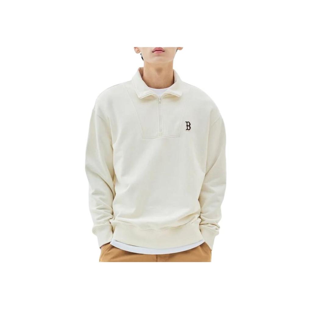 New MLB Sweatshirt Unisex Dark Cream 3AMTB0534-43CRD