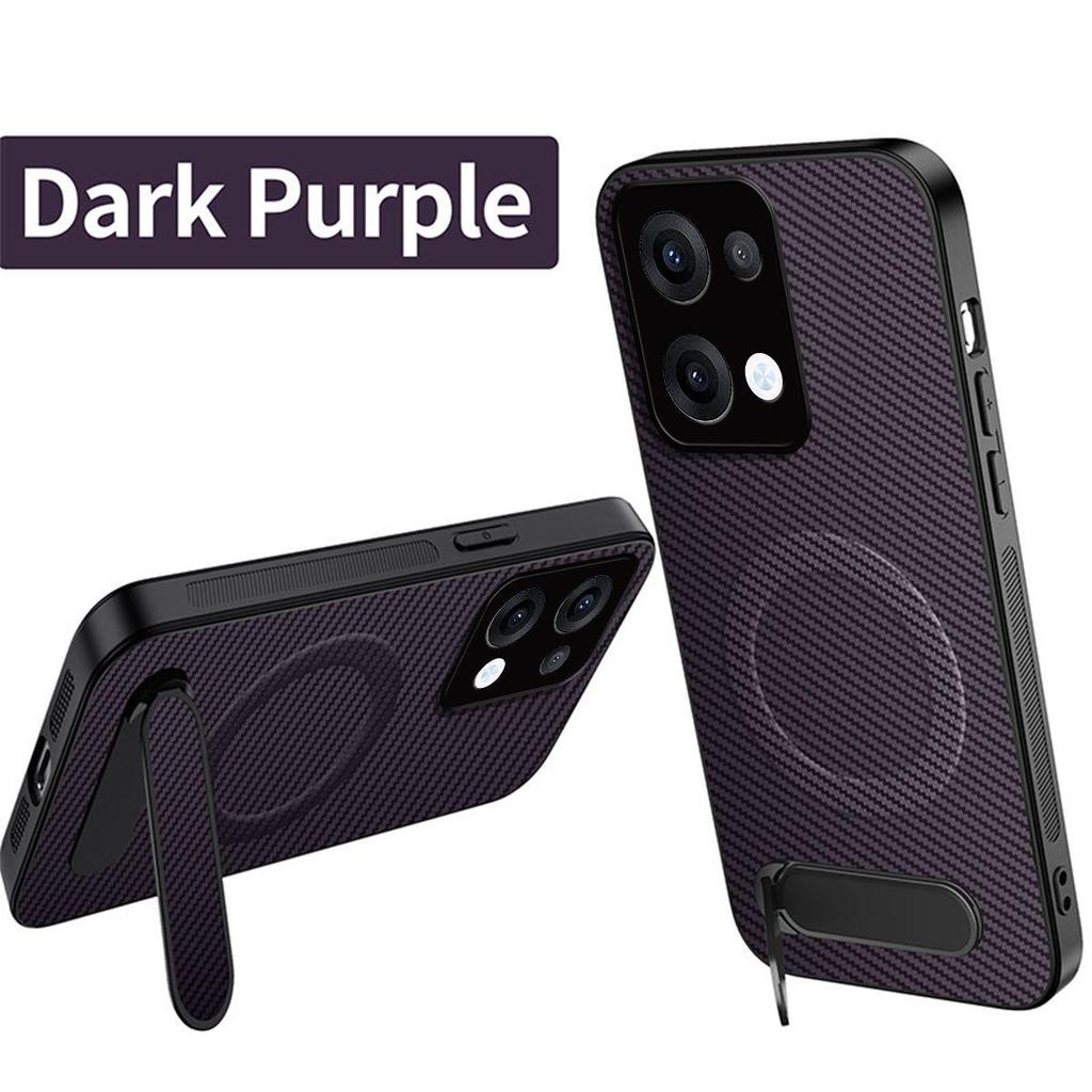Чехол из ТПУ с текстурой под карбон для OPPO Reno13 5G, с подставкой для просмотра под разными углами, мягкая защитная крышка