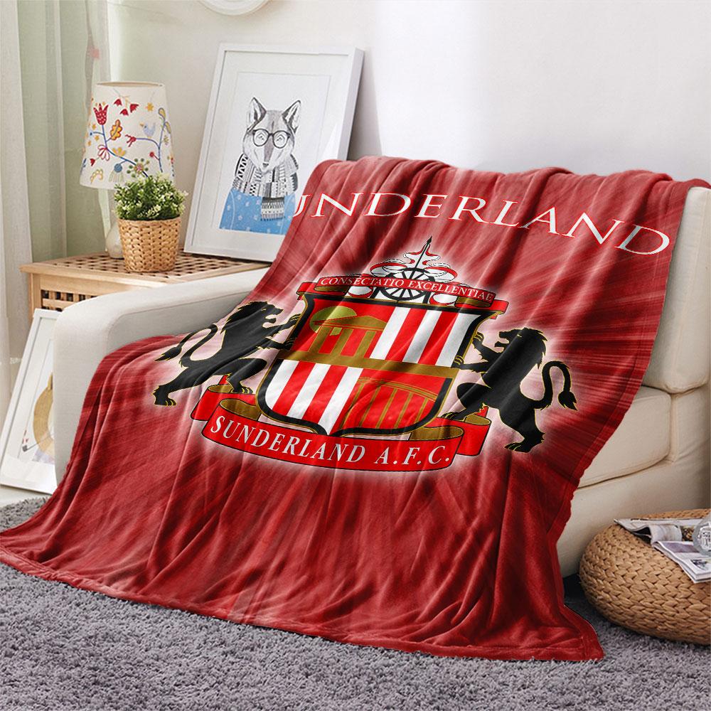 1PC Sunderland A.F Patterned Flannel Blanket Suitable For All Seasons for Home Decor Warmth and Comfort Gifts Holiday Present