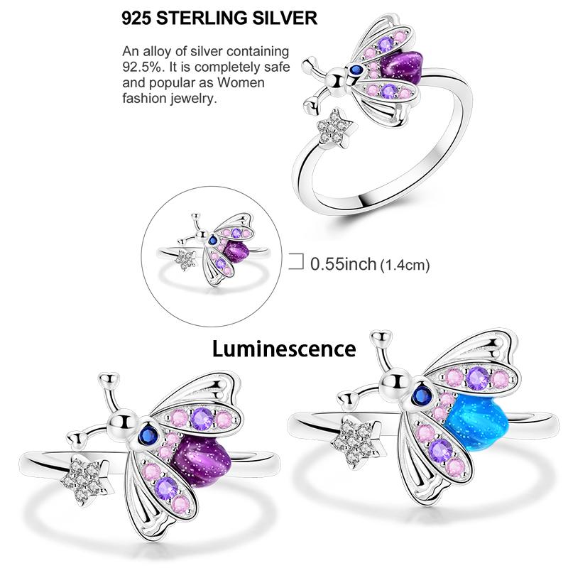 Original 925 Sterling Silver Bow Sun Moon Stars Open Rings Regardless of Size for Women Girls Jewelry Birthday Anniversary Gifts