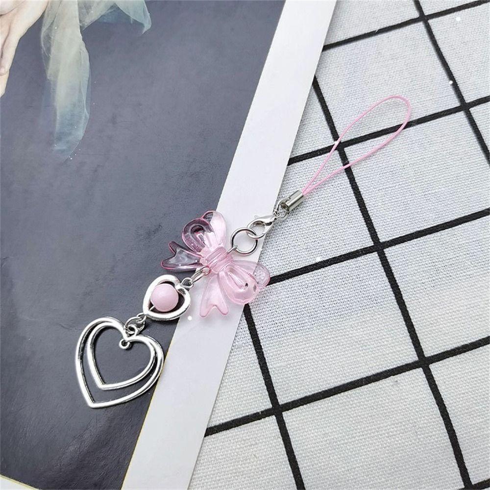 Ремешок для ключей, цепочка из бисера, подвески для телефона в виде звезды, ремешок для мобильного телефона, подвеска для телефона, розовая цепочка для крутой девушки