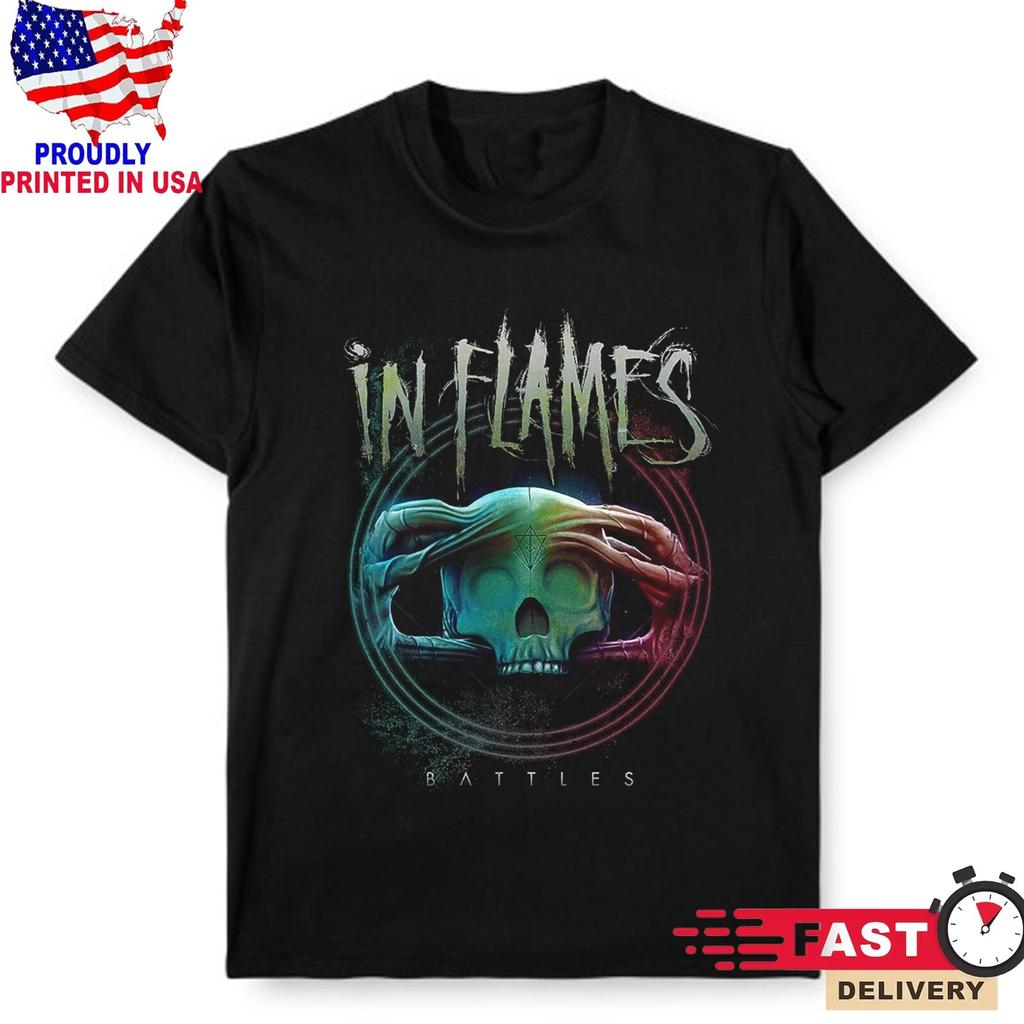 New Popular In Flames band shirt Unisex Men S-5XL Tee