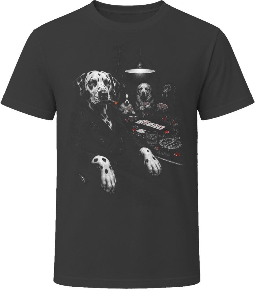 Dalmatian Dog Playing Cards Midnight Poker Game T-Shirt