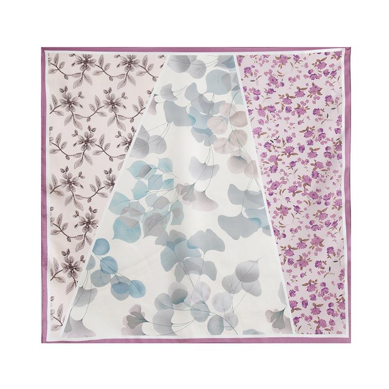 70 satin 100% silk square scarf double-sided two-color  premium versatile scarf
