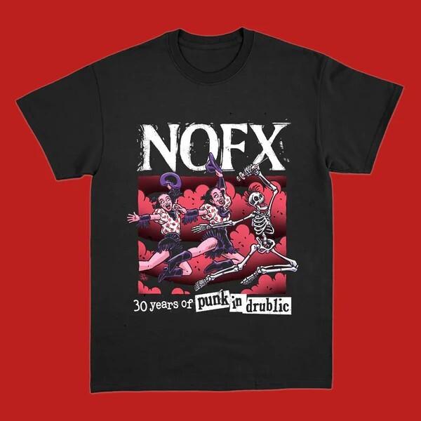 Футболка унисекс NOFX, полный размер от S до 4XL, черная, хлопок, TT1250