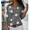 Women's Fashion Casual Autumn Winter Autumn Winter Long Sleeve POLO Neck  Blouses & Shirts