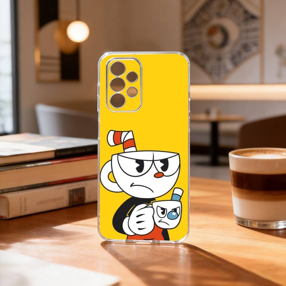 Чехол для телефона C-Cuphead P-Популярный для Samsung S25, S24, S21, S22, S23, S30, Ultra, S20, Plus, Fe Прозрачный чехол