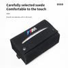 LLIT4 Car Tissue Box Suede Tissue Storage Bag For BMW X1 X2 X3 X4 X5 X6 X7 G30 G20 G26 Car Interior Accessories Kleenex Case keychain