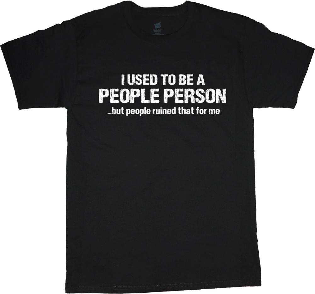 Funny people person graphic tee for men, casual stylish short sleeve shirt