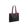 Coach Cosmic 34 Cartoon Robot Pattern Print Pebble Texture Magnetic Snap Canvas With Leather Tote Bag Shopping Bag Shoulder Handbag Large CN602-BLC