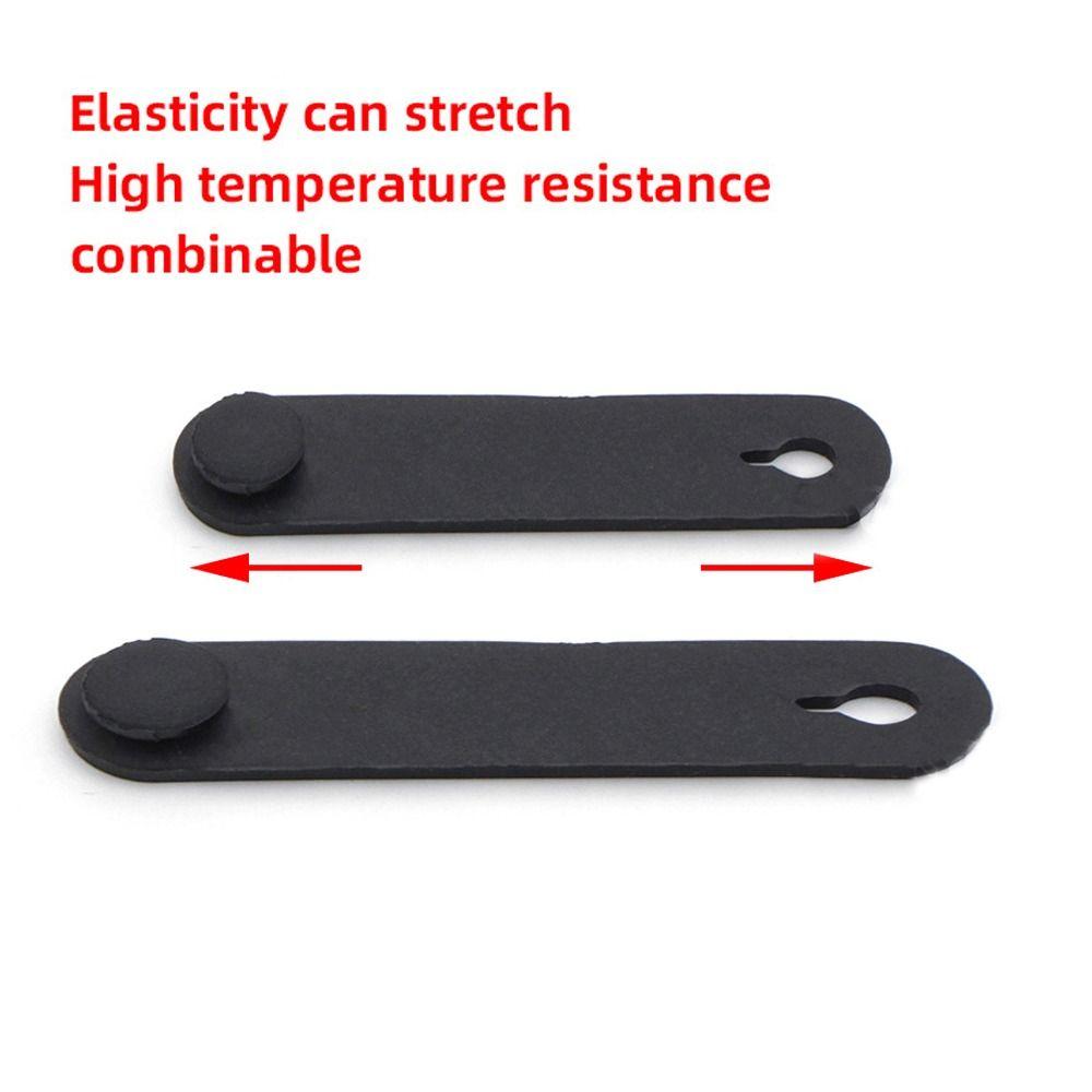 6/12 шт. резиновый фиксирующий натяжной ремень черный жгут проводов ленты велосипед автомобиль sccoter