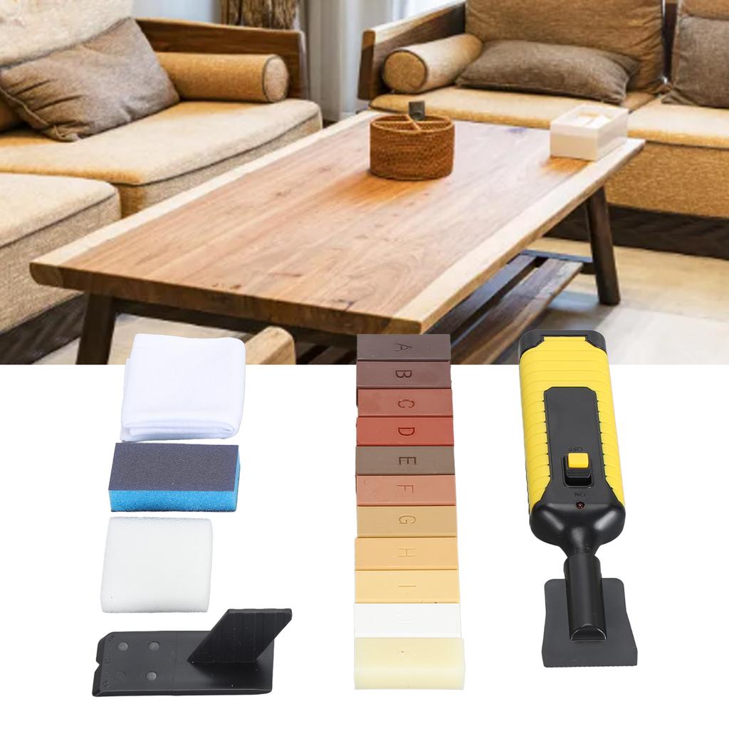 Floor Repair Wax Kit Repair Scratches Cracks Holes Wood Floor Repair Kit with 11 Colors Hard Wax Fil