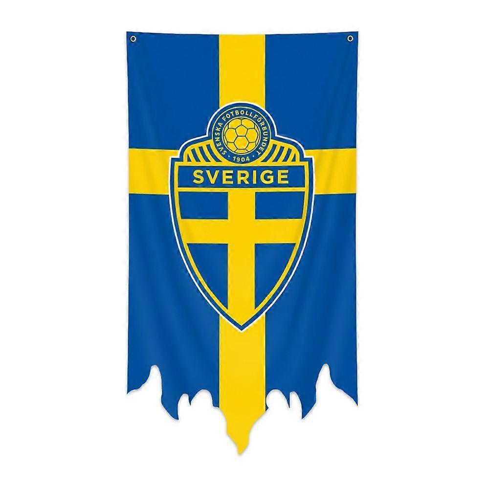 Swedish national team World Cup merchandise flags; 2026 World Cup qualifying teams; wall hanging tapestry; 70x130cm A1