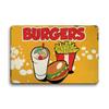 Hot Dog Fresh Hamburgers Metal Signs BBQ Vintage Posters Home Kitchen Wall Decor Iron Plate Painting Fast Food Shop Plaques