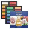 Artecho Soft Pastels 48 Pieces 46 Colors 4 Fluorescent Colors Extra Free Black White Square Chalk for Art Supplies &