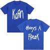 Korn Always A Freak Футболка с мерчем Металл Готика Рок-группа Топ Унисекс Женская Хлопок Оверсайз Y2K Короткий рукав Футболка Уличная одежда