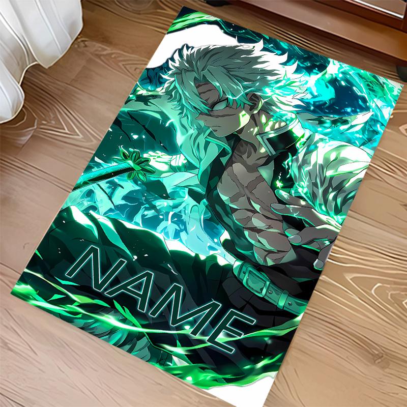 Custom personalization Demon Slayer characters Print Area Rug - Soft, Washable Non-Slip Indoor Mat,Living Room,Home&Office Decorative Rug