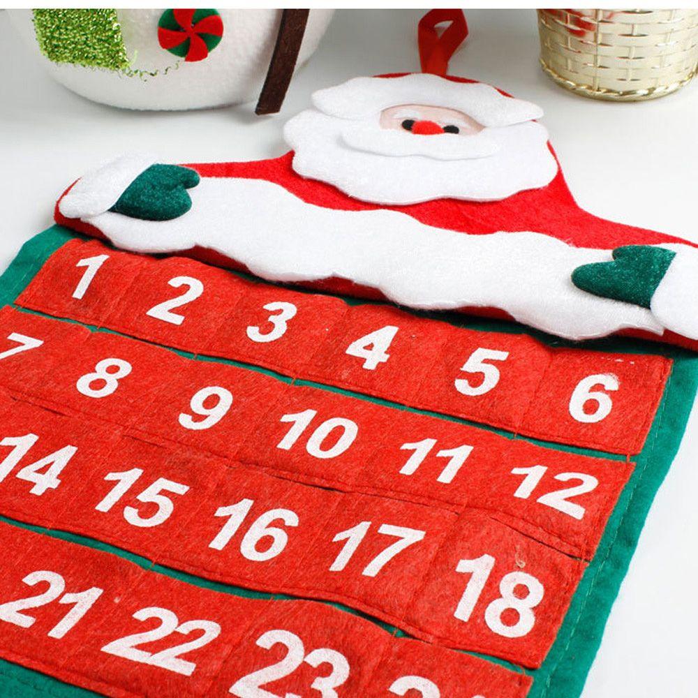 Lobby Decorations Non-woven Fabric Santa Claus Countdown Xmas Decor Christmas Advent Calendar