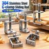 304 Stainless Steel Square Clamp Adjustable Fixed Holder Clip C-clamp  Hardware Fasteners