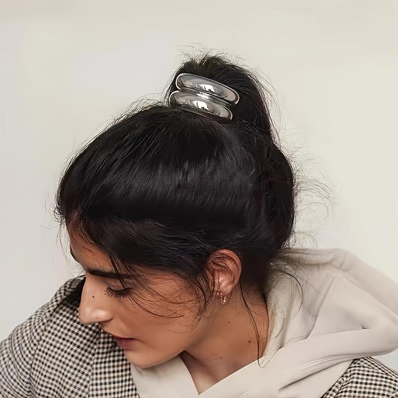 1/2/10pcs Geometric Metal Hair Rope for Women Elegant High Elasticity Does Not Hurt the Hair Scrunchies Girls High Pony