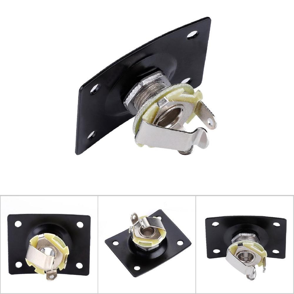 2pcs Rectangle Output Jack Plate Metal Electric Guitar Jack Electric Guitar