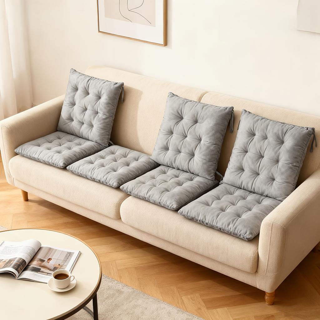 6PCS Square Cushion, Thick Cushion, Suitable for Dining Room, Living Room, Bedroom Chairs, Pillows, Pillows