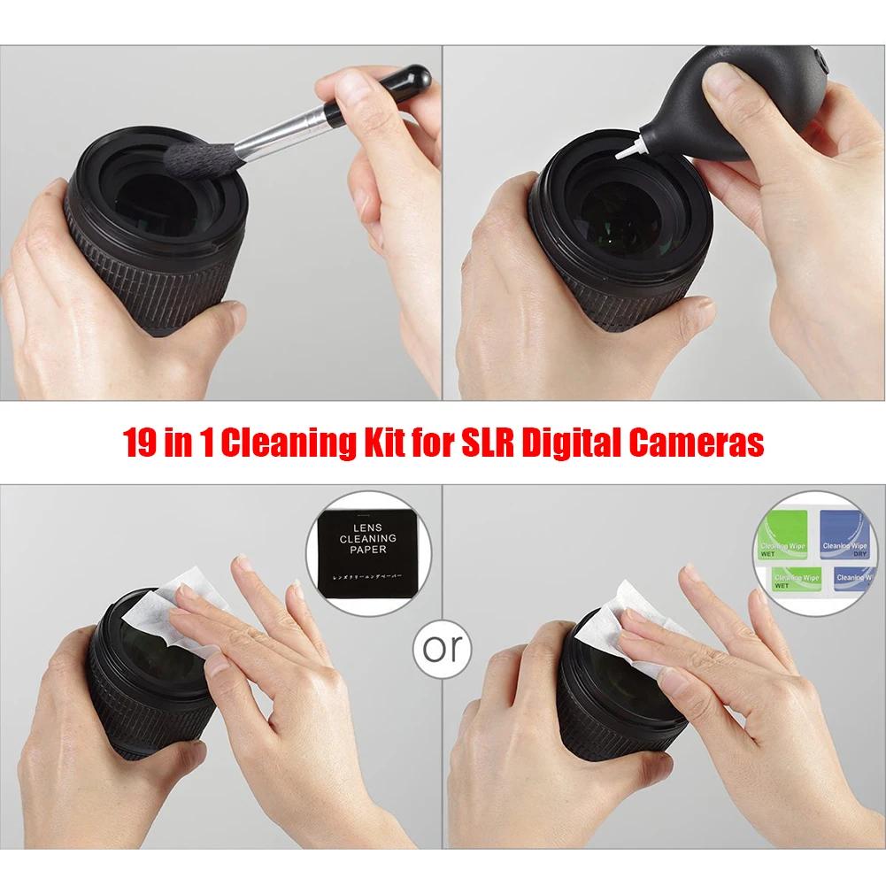 19 in 1 Digital Camera Cleaning Kit DSLR Lens Cleaning For Sony Canon Nikon Microscan Sensor Cleaning Stick