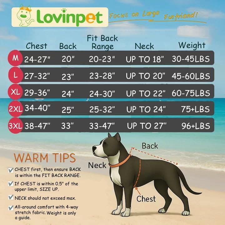 LovinPet Пижама для собак Большого размера, Одежда для больших собак, Комбинезон после операции, Легкая ткань, Свитшот-пижама для питбуля, Пижама для щенка, Питбуль