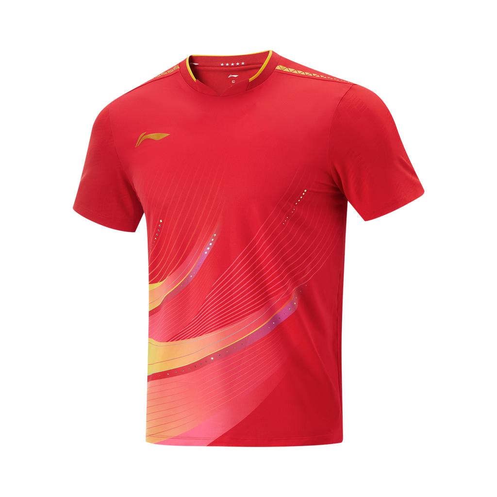 Li Ning Cool Eco-Friendly Knitted Sports Short Sleeve T-Shirt Men Tops AAYV097-1