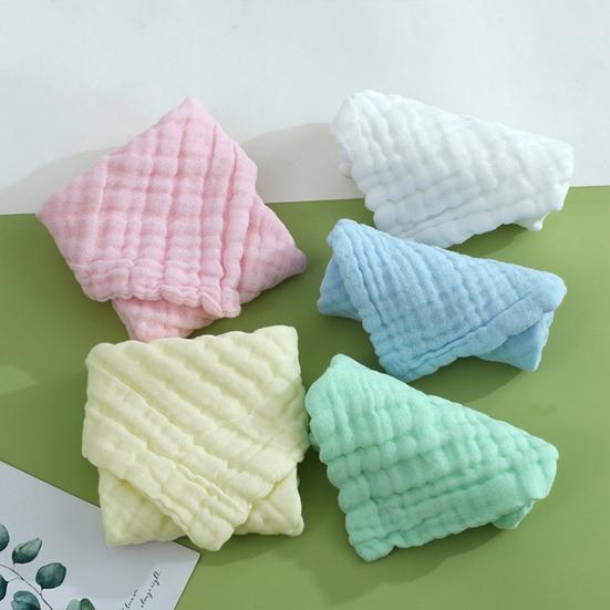 Baby Washcloth Soft Absorbent Baby Bath Towel Square Gauze Facecloth Face Wash Wipe Hand Newborn Infants Kids Girls and Boys Handkerchief