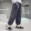 Boys Trousers New Middle and Large Children Wick Trousers Children Straight Loose Leisure Autumn Children's Clothing
