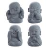 Sandstone Little Monk Figurine Cute Desktop Cculpture Dolls Buddha Statue Fireplace